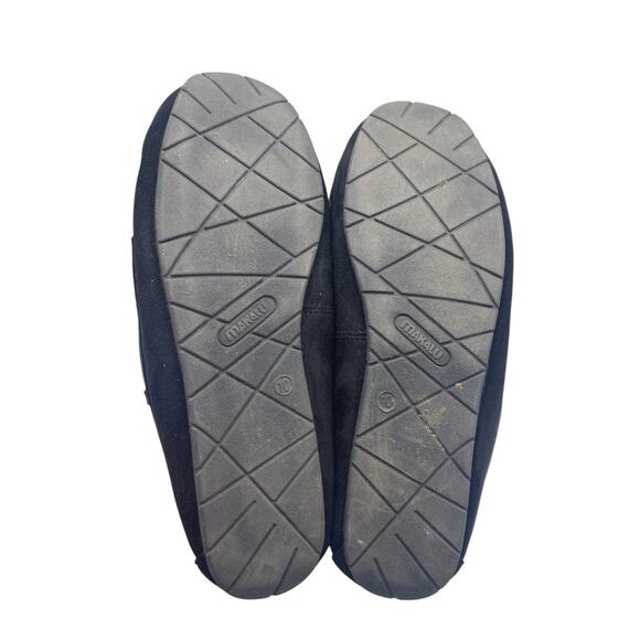 Makalu Slippers Size 10 Black Suede Moccasin Style Womens Slip On - Picture 5 of 6